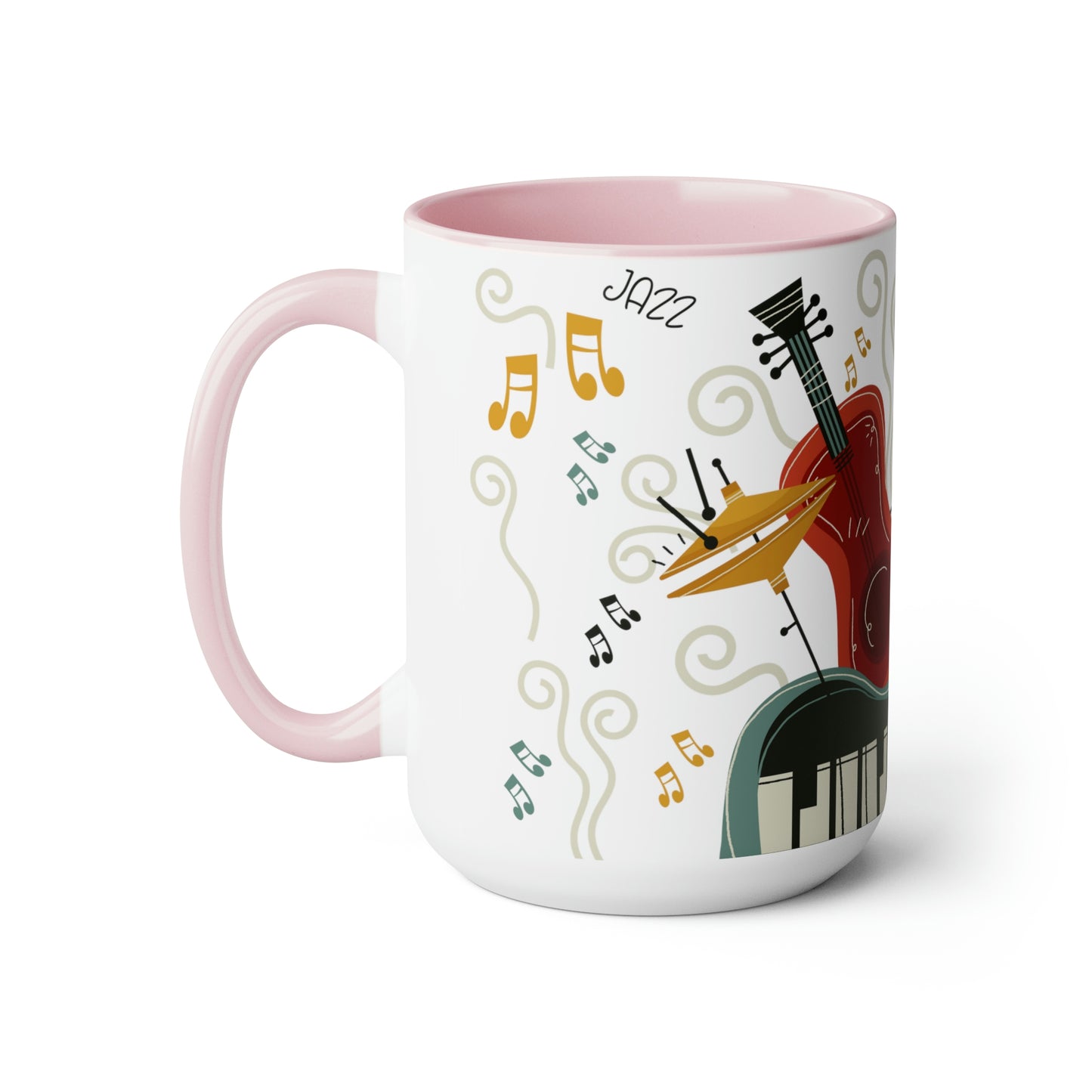 Two-Tone Coffee Mugs, 15oz