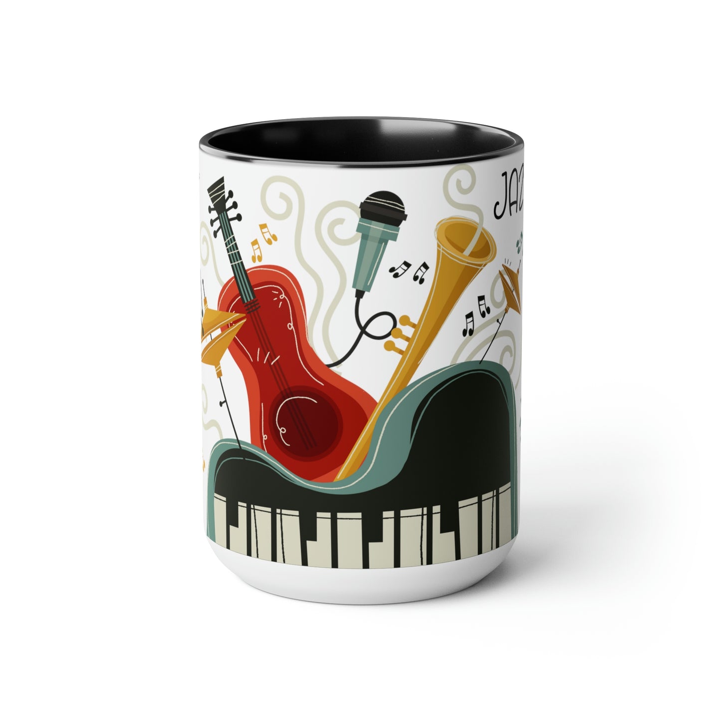 Two-Tone Coffee Mugs, 15oz