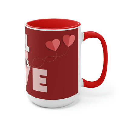 Two-Tone Coffee Mugs, 15oz