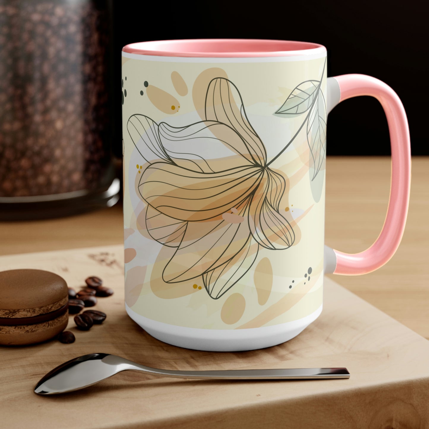 Two-Tone Coffee Mugs, 15oz