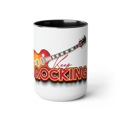 Two-Tone Coffee Mugs, 15oz