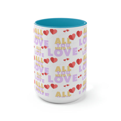 Two-Tone Coffee Mugs, 15oz