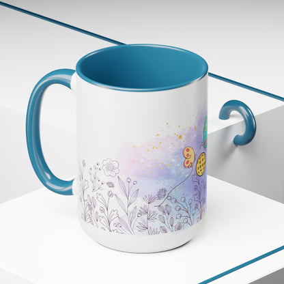 Two-Tone Coffee Mugs, 15oz