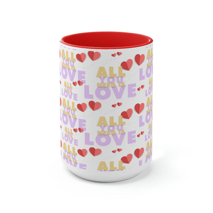 Two-Tone Coffee Mugs, 15oz