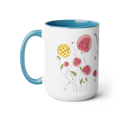 Two-Tone Coffee Mugs, 15oz