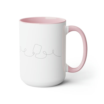 Two-Tone Coffee Mugs, 15oz