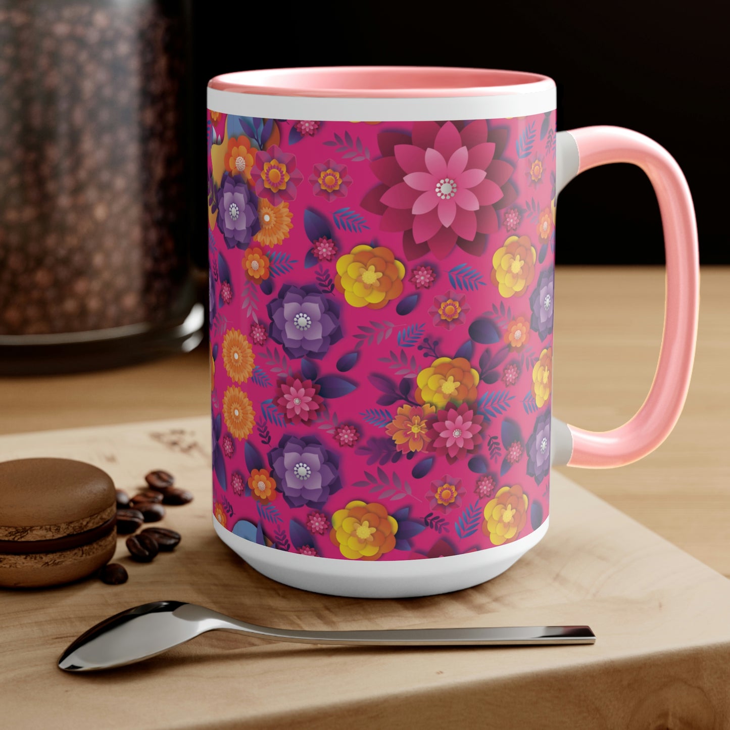 Two-Tone Coffee Mugs, 15oz
