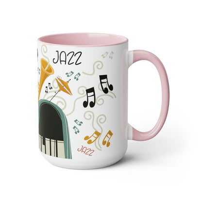 Two-Tone Coffee Mugs, 15oz