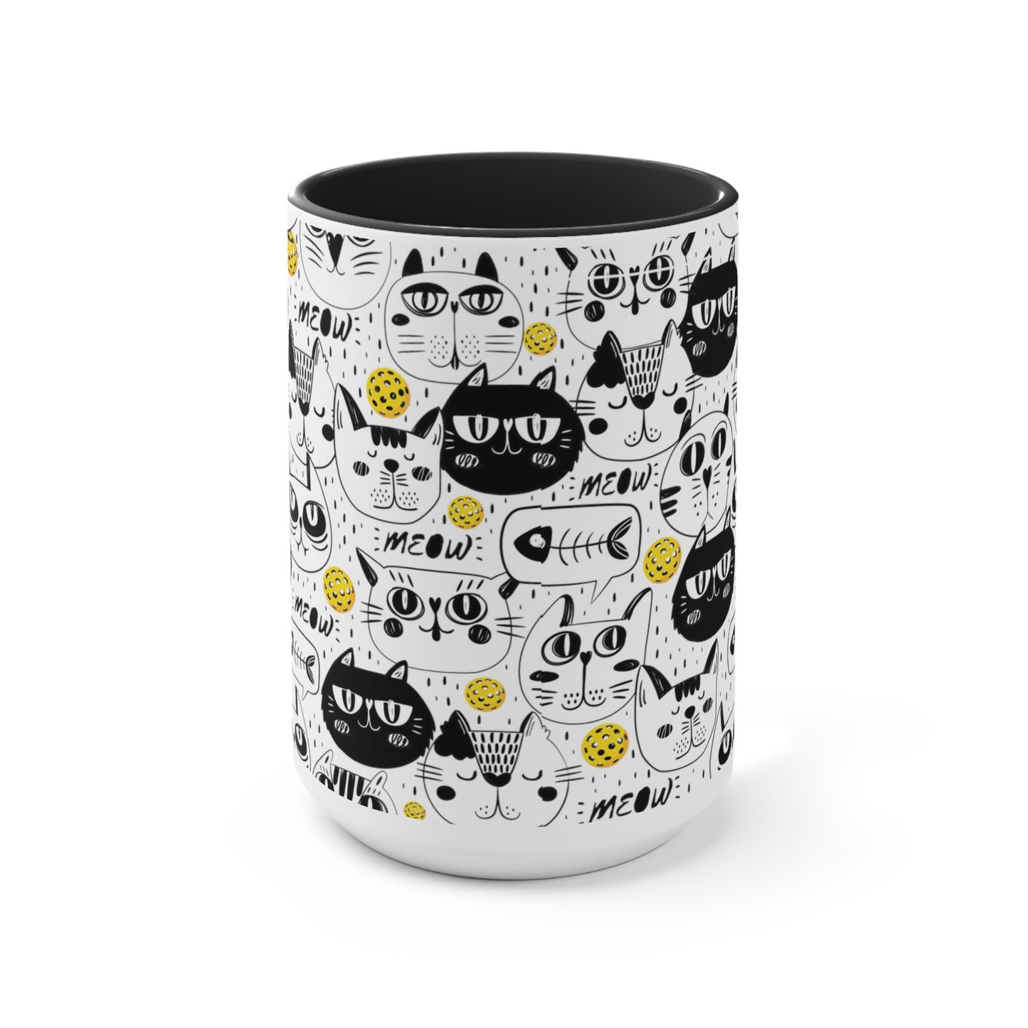 Two-Tone Coffee Mugs, 15oz