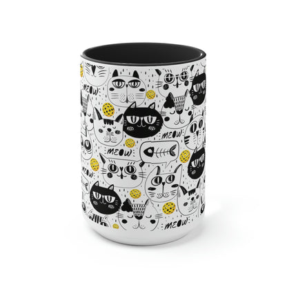 Two-Tone Coffee Mugs, 15oz