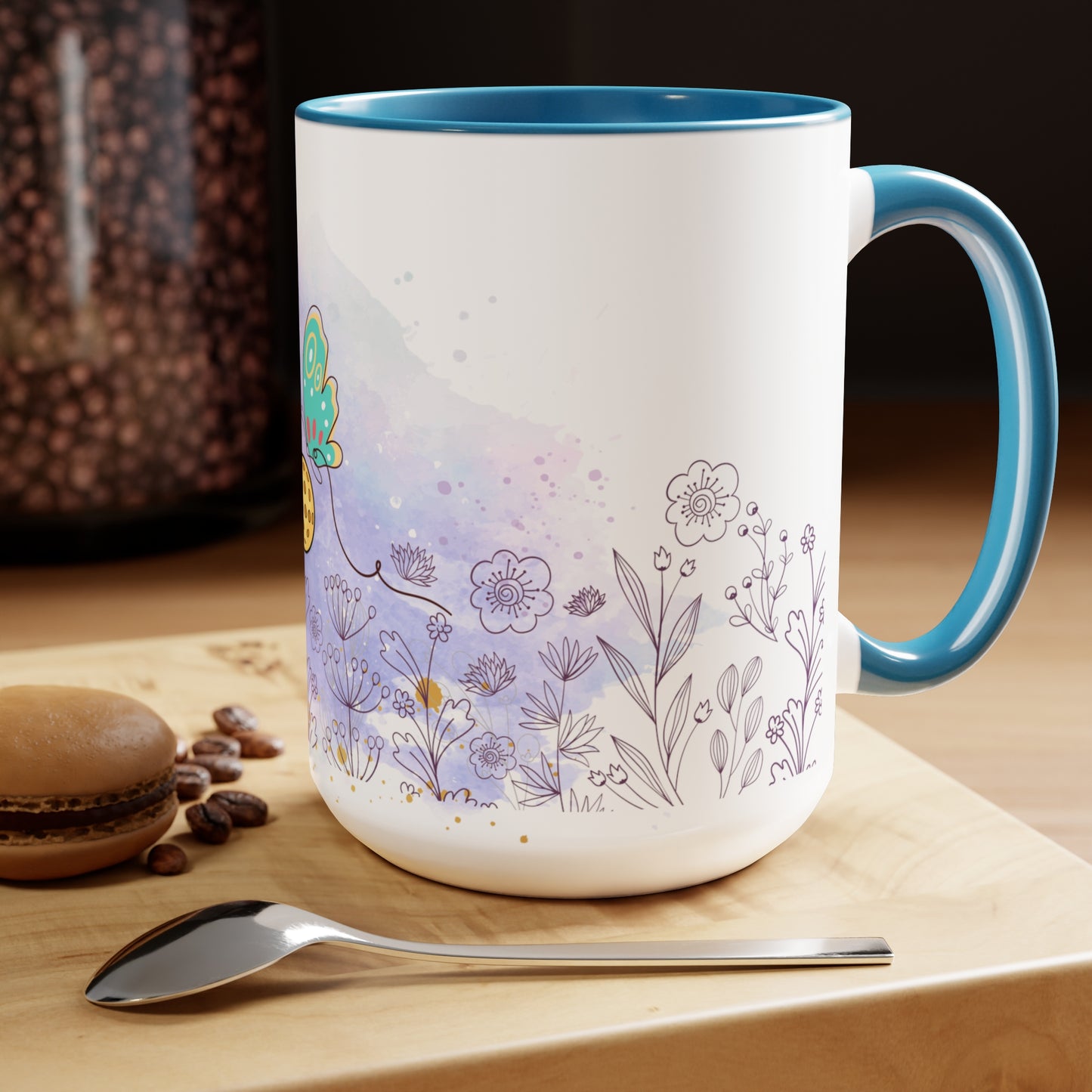 Two-Tone Coffee Mugs, 15oz