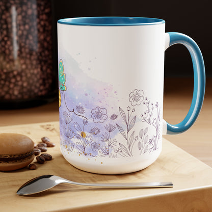 Two-Tone Coffee Mugs, 15oz