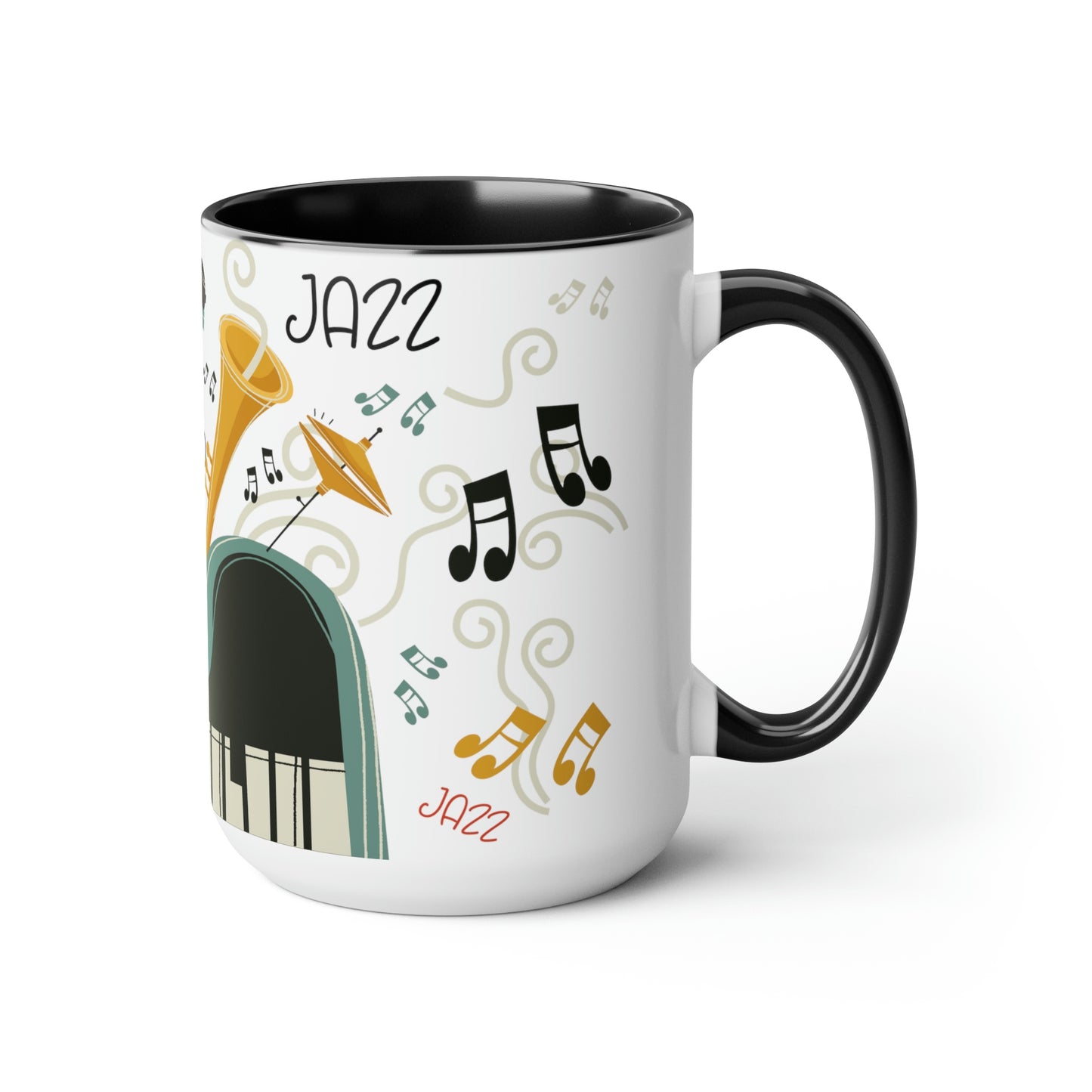 Two-Tone Coffee Mugs, 15oz