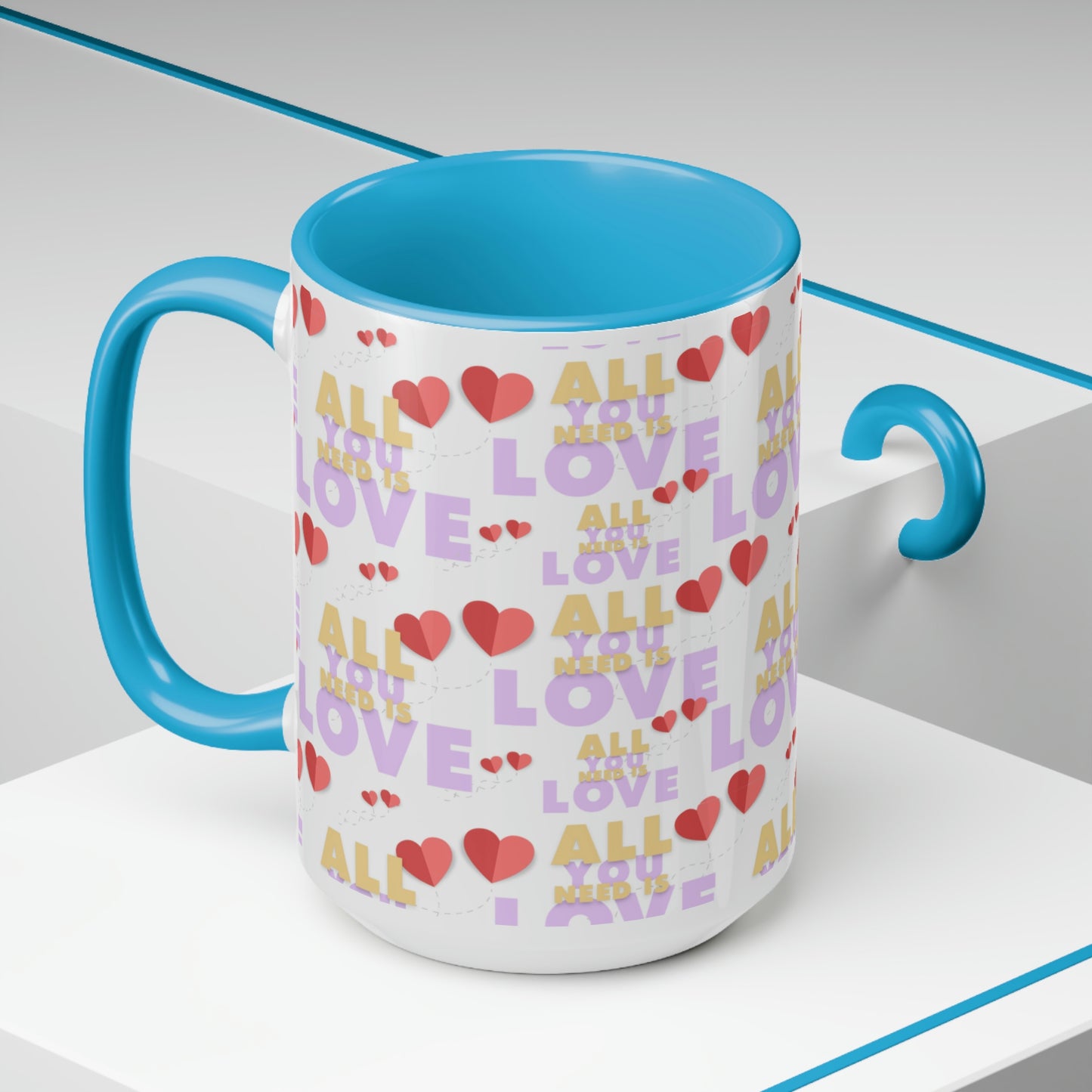 Two-Tone Coffee Mugs, 15oz