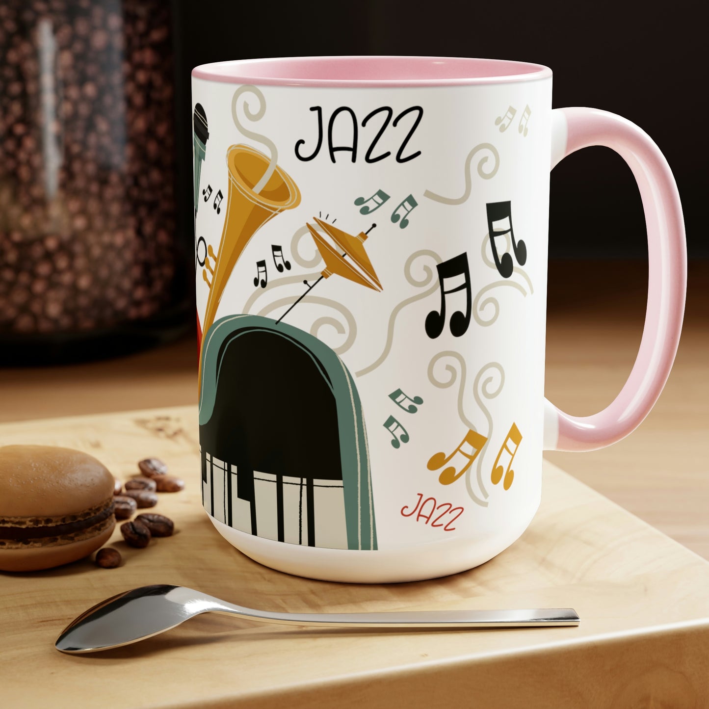 Two-Tone Coffee Mugs, 15oz