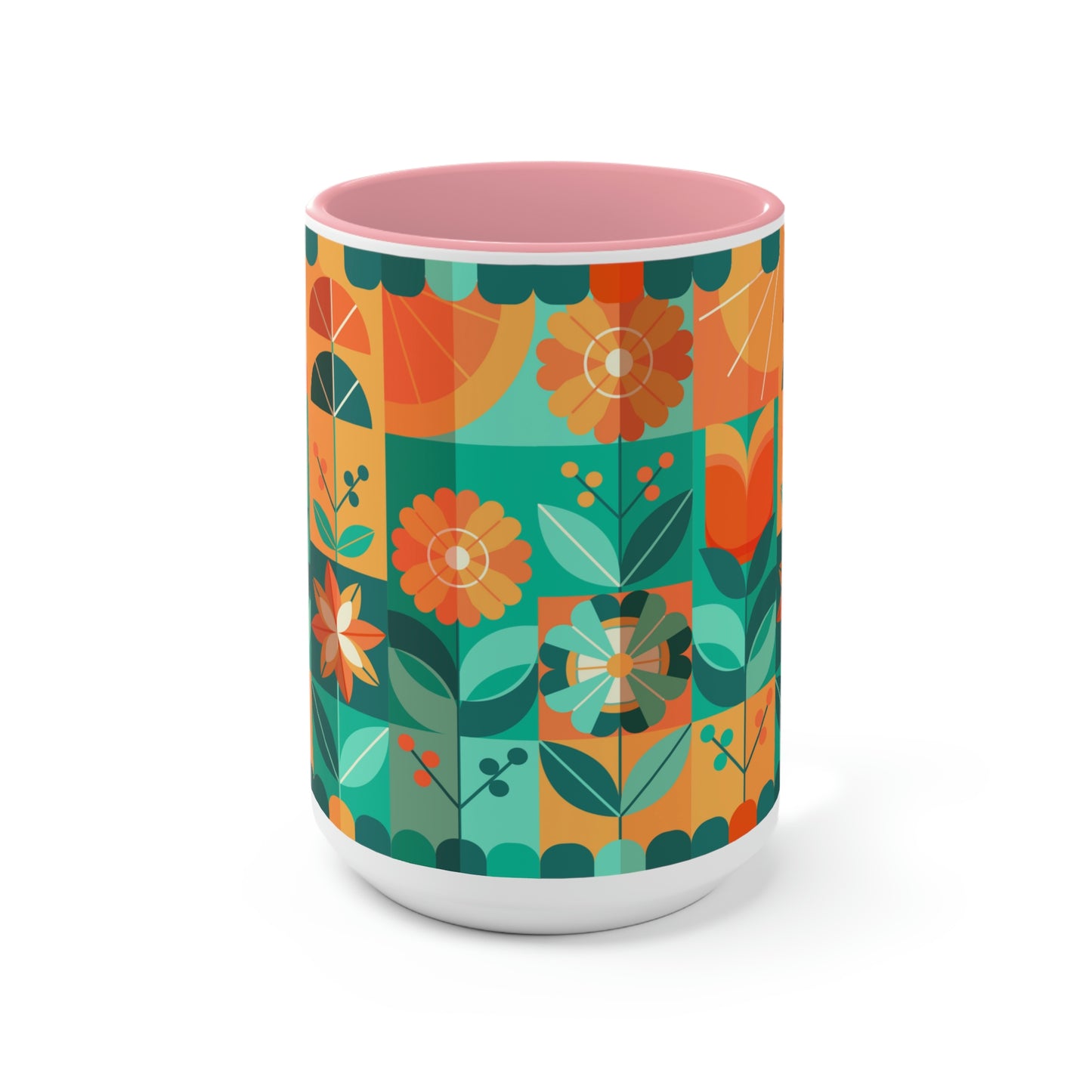 Two-Tone Coffee Mugs, 15oz