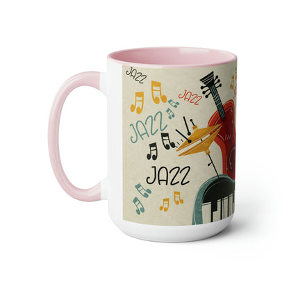 Two-Tone Coffee Mugs, 15oz