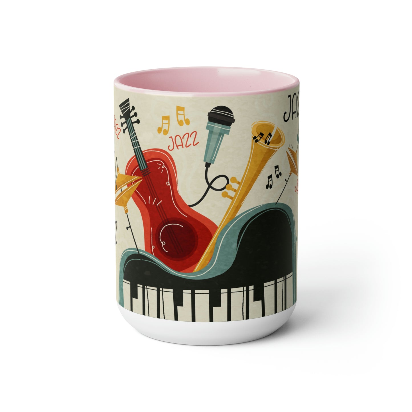 Two-Tone Coffee Mugs, 15oz