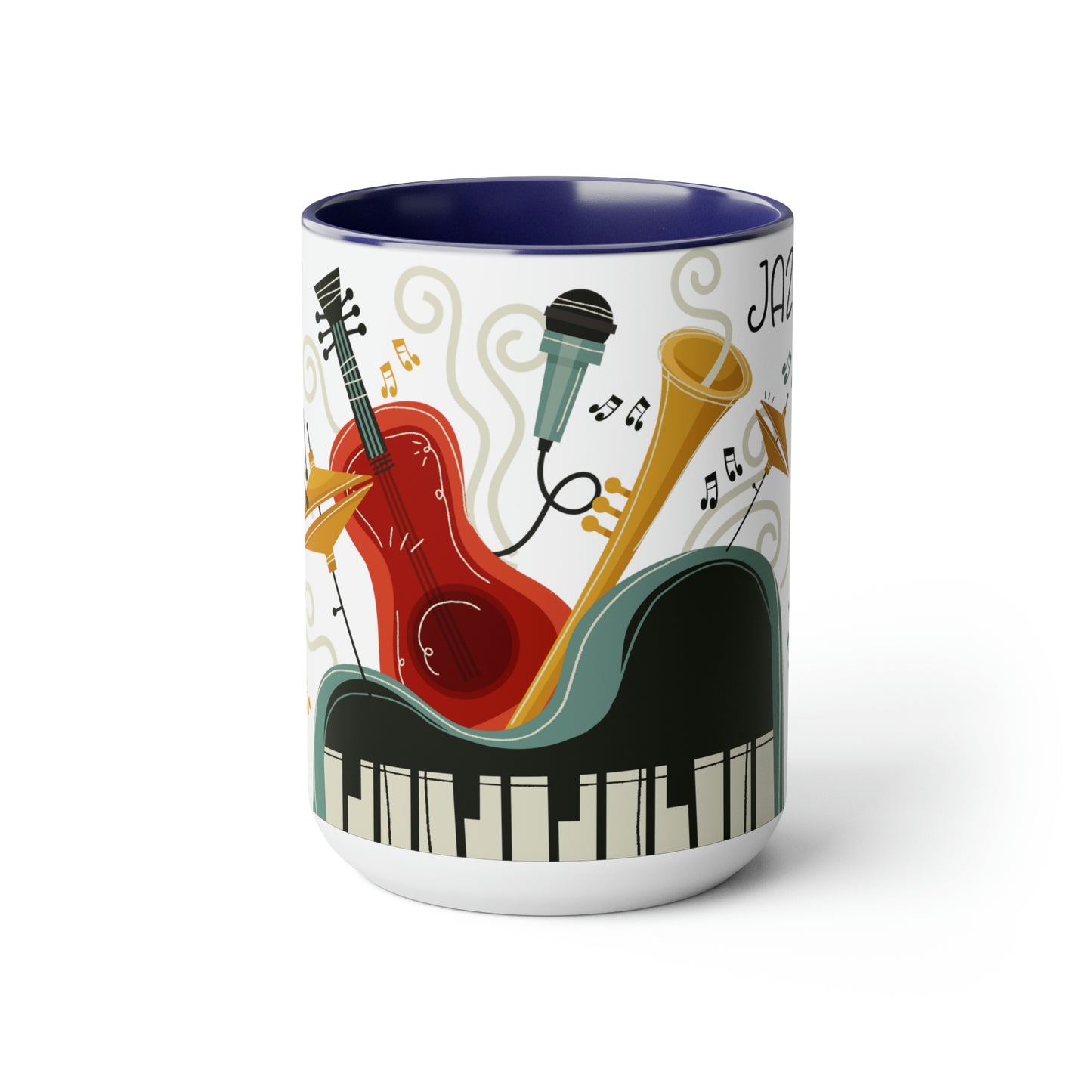 Two-Tone Coffee Mugs, 15oz