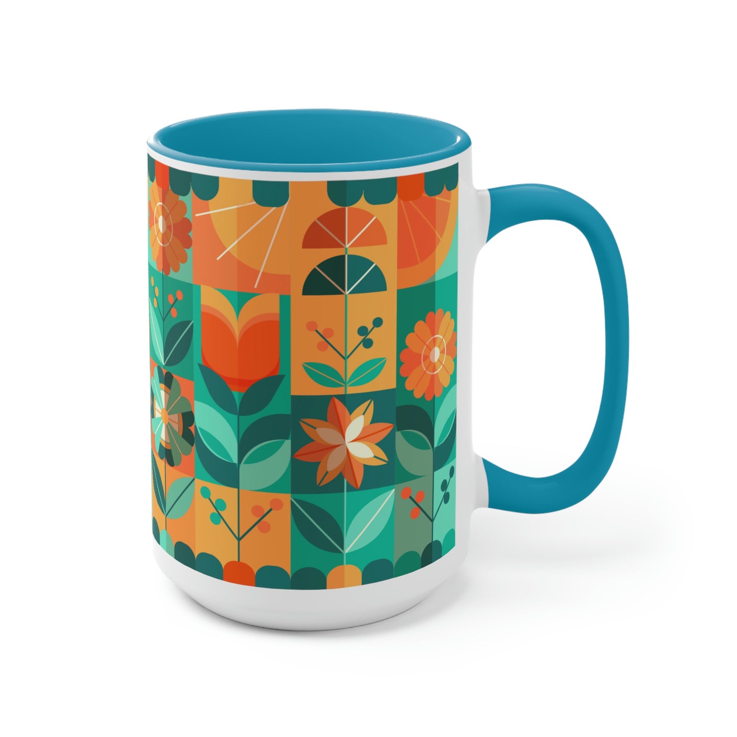 Two-Tone Coffee Mugs, 15oz