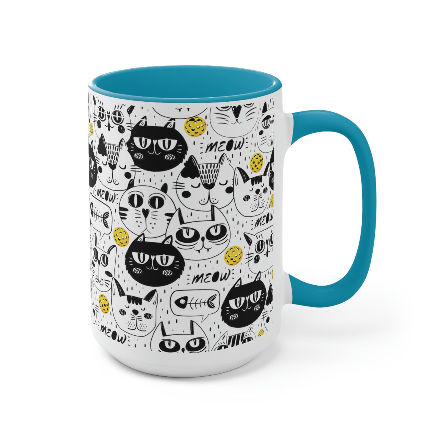 Two-Tone Coffee Mugs, 15oz