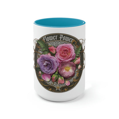 Two-Tone Coffee Mugs, 15oz