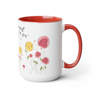 Two-Tone Coffee Mugs, 15oz