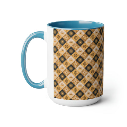 Two-Tone Coffee Mugs, 15oz