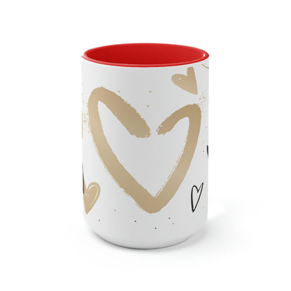 Two-Tone Coffee Mugs, 15oz
