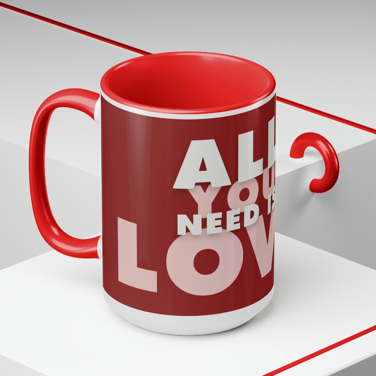 Two-Tone Coffee Mugs, 15oz