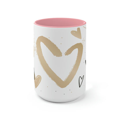 Two-Tone Coffee Mugs, 15oz