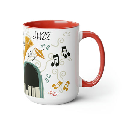 Two-Tone Coffee Mugs, 15oz