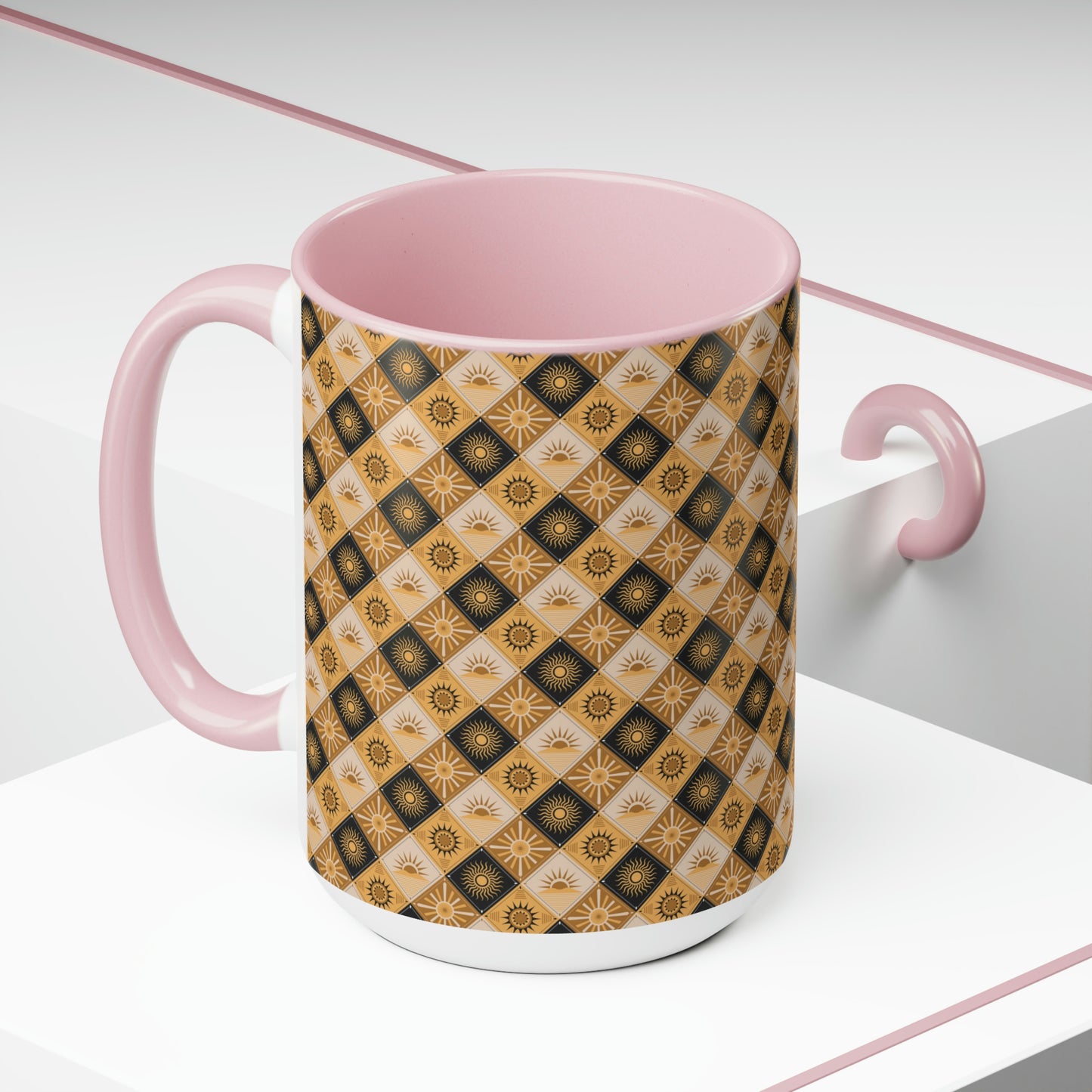 Two-Tone Coffee Mugs, 15oz