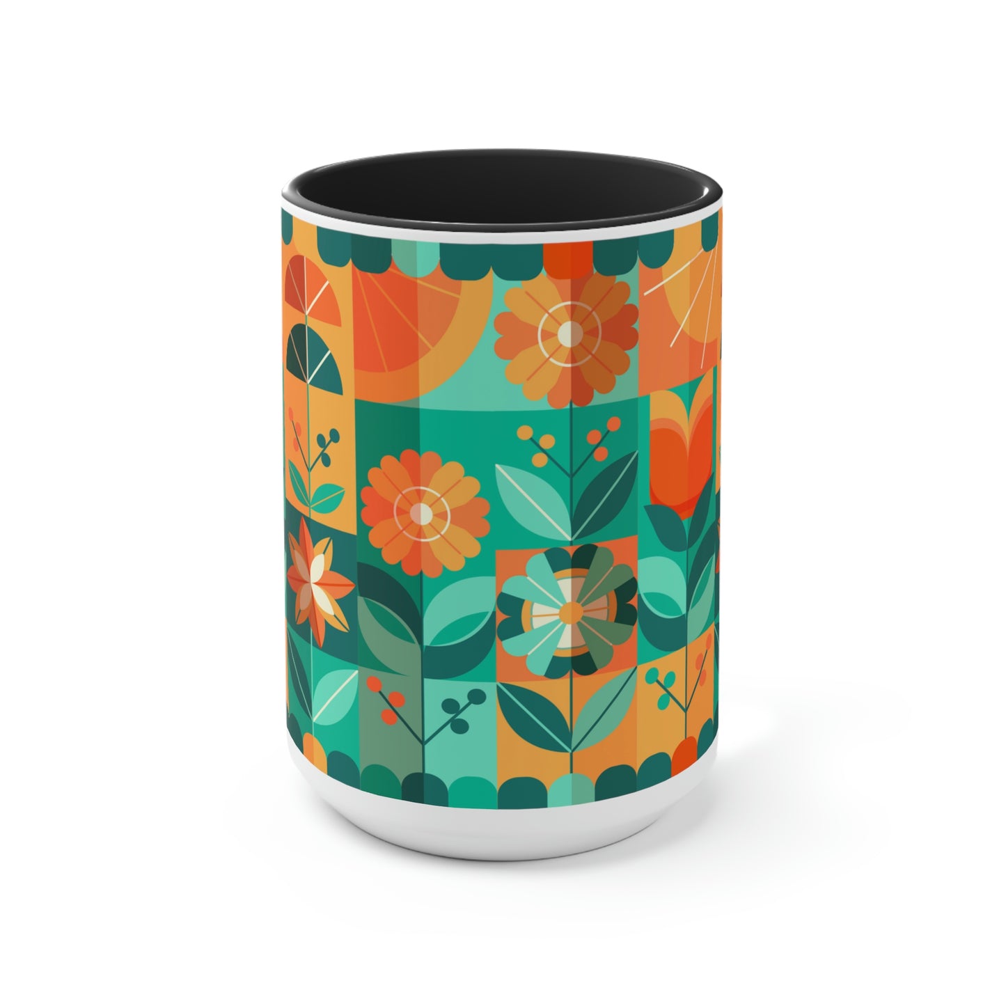 Two-Tone Coffee Mugs, 15oz