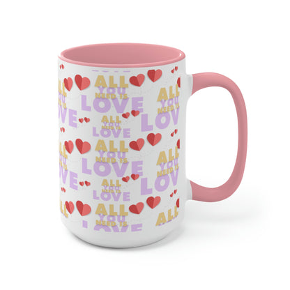Two-Tone Coffee Mugs, 15oz