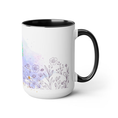 Two-Tone Coffee Mugs, 15oz