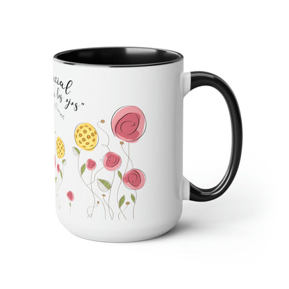 Two-Tone Coffee Mugs, 15oz