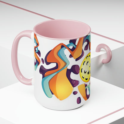 Two-Tone Coffee Mugs, 15oz