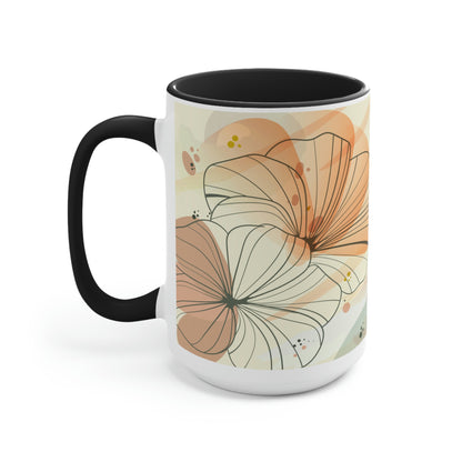 Two-Tone Coffee Mugs, 15oz