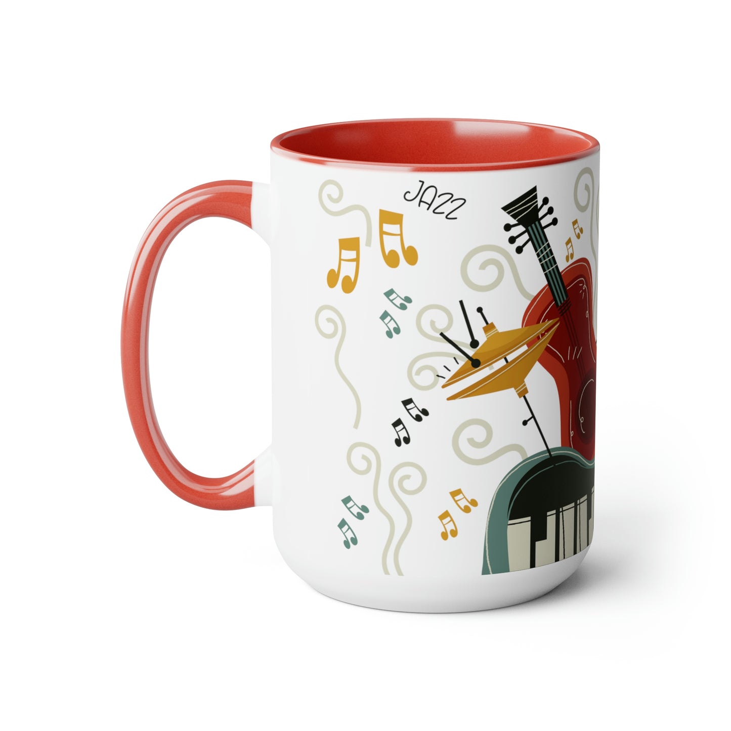 Two-Tone Coffee Mugs, 15oz