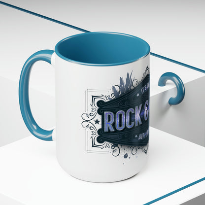 Two-Tone Coffee Mugs, 15oz