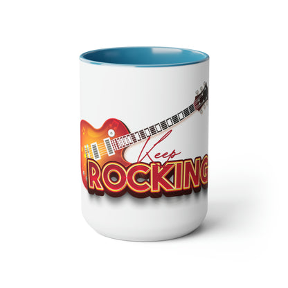 Two-Tone Coffee Mugs, 15oz