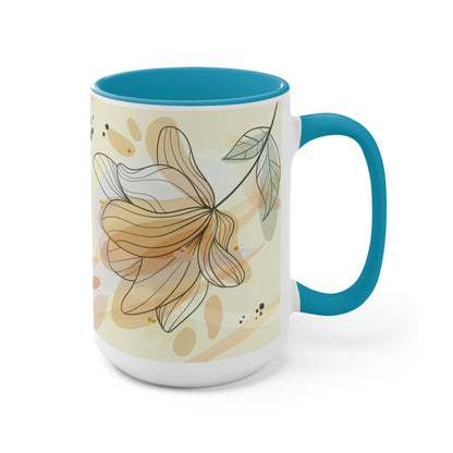 Two-Tone Coffee Mugs, 15oz
