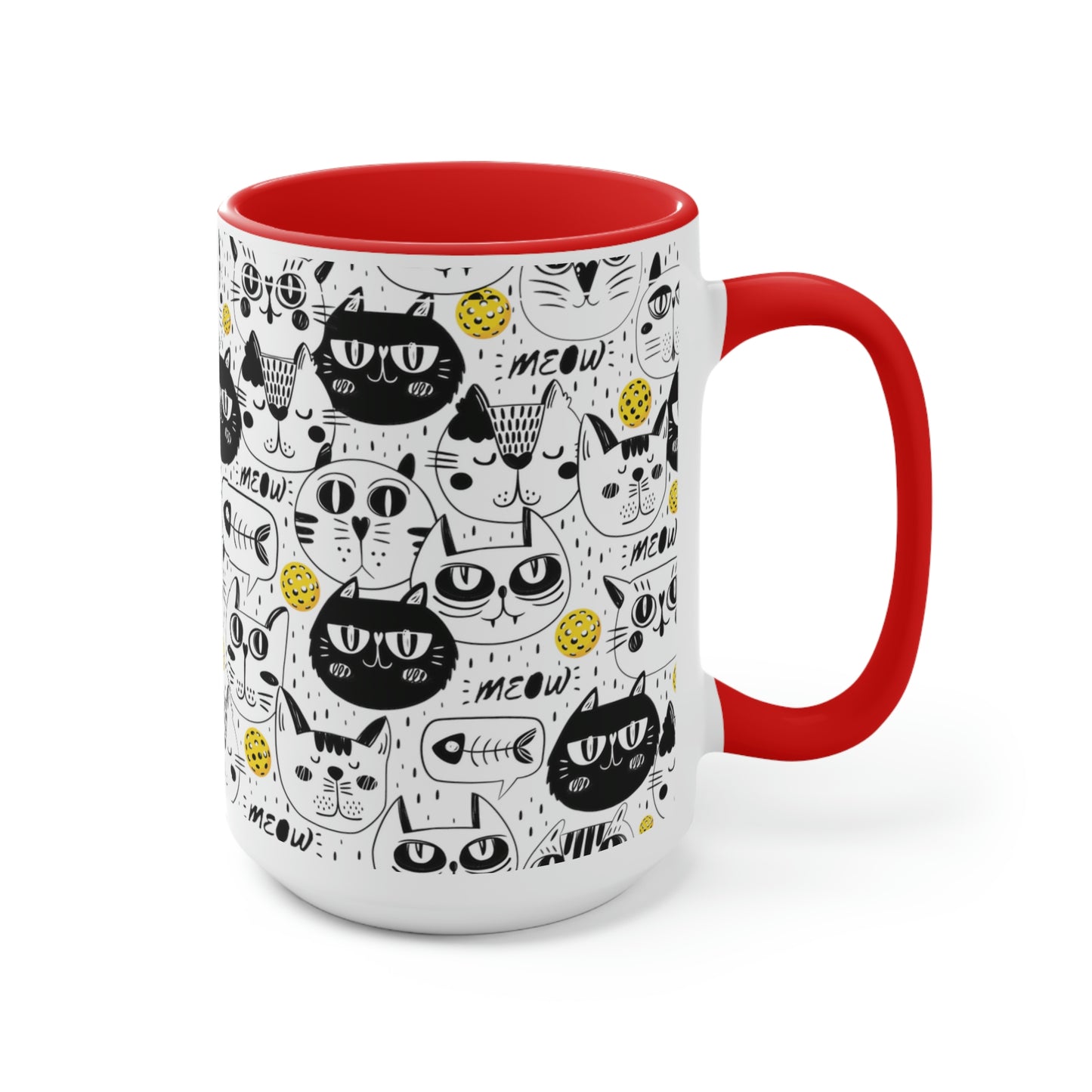 Two-Tone Coffee Mugs, 15oz