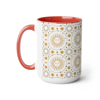 Two-Tone Coffee Mugs, 15oz