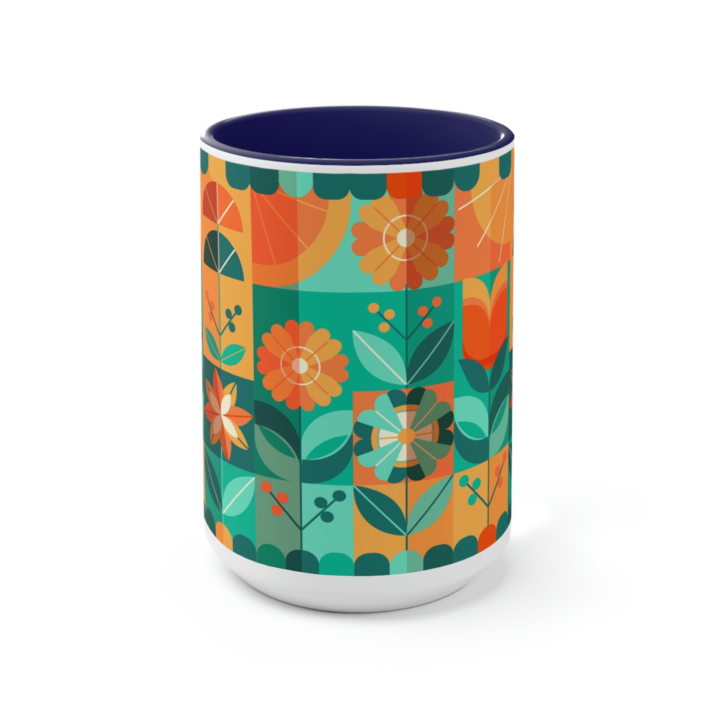 Two-Tone Coffee Mugs, 15oz