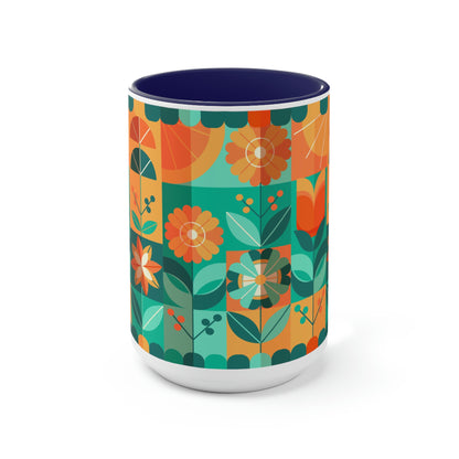 Two-Tone Coffee Mugs, 15oz