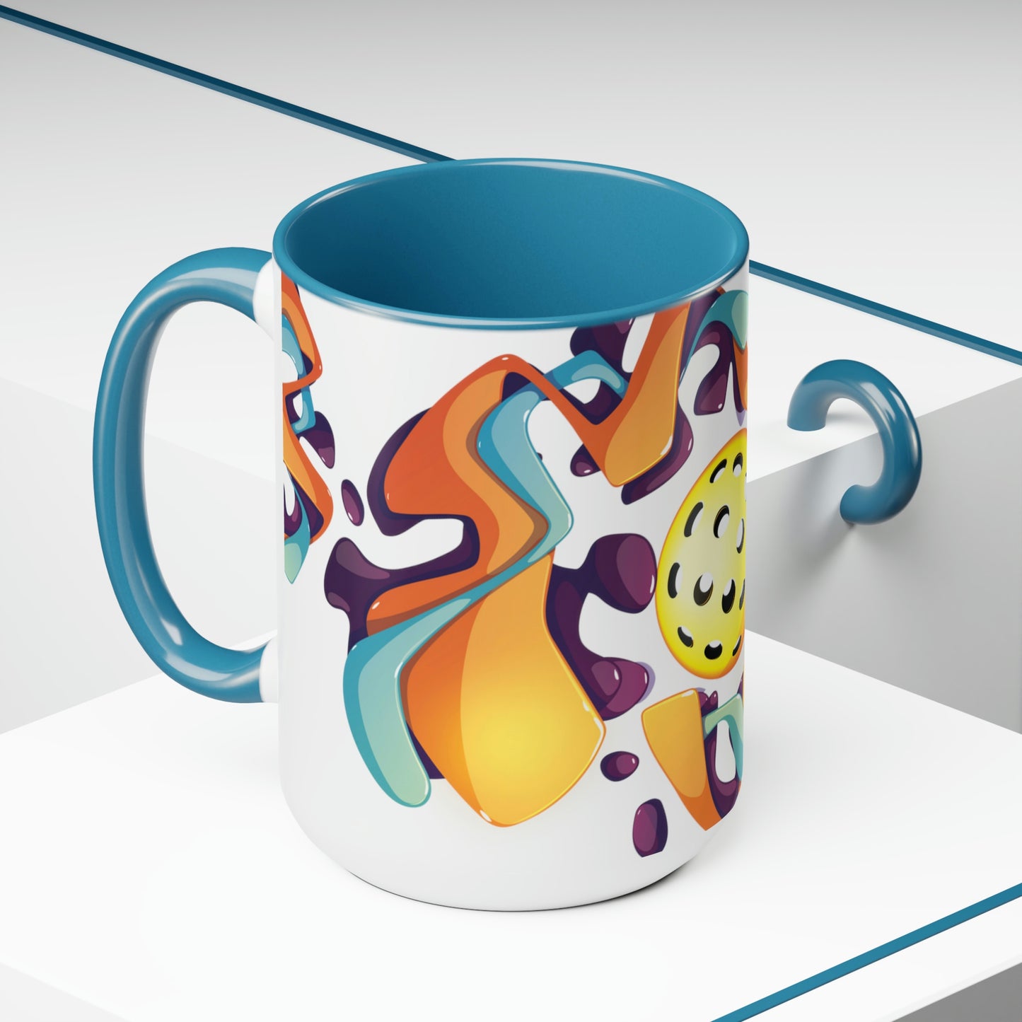 Two-Tone Coffee Mugs, 15oz