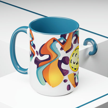 Two-Tone Coffee Mugs, 15oz